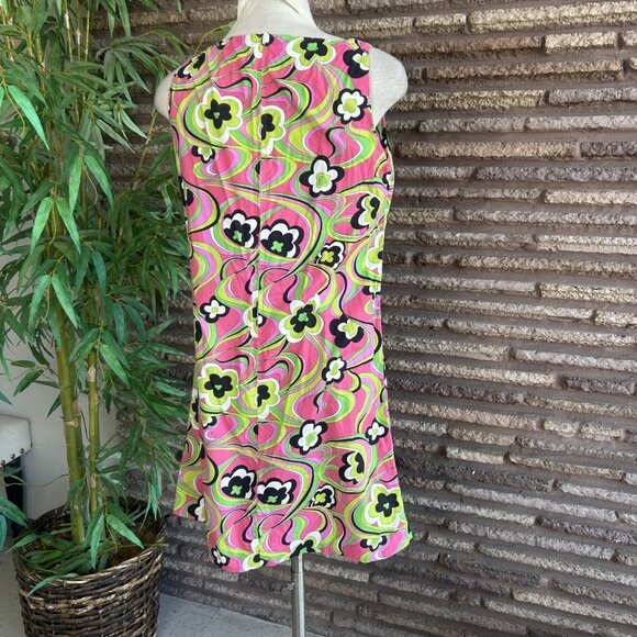 Colorful Pop Art Floral Handmade Sleeveless Sheath Dress Cranston Fabric - Picture 5 of 7